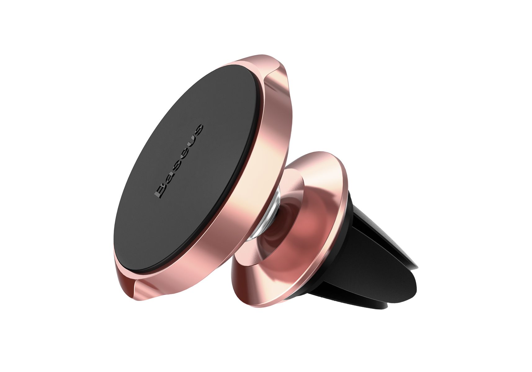 Автодержатель магнитный BASEUS SUER-A0R Small Ears Series (Air outlet type) цвет розовое золото.