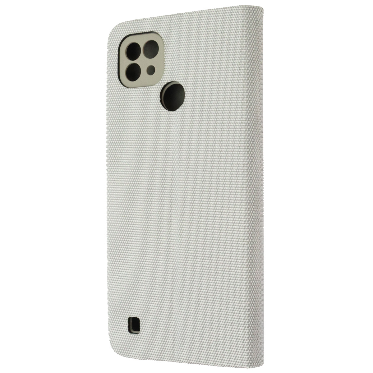 Чехол книжка MESH для Realme C21, текстиль, силикон, бархат, визитница, цвет серый