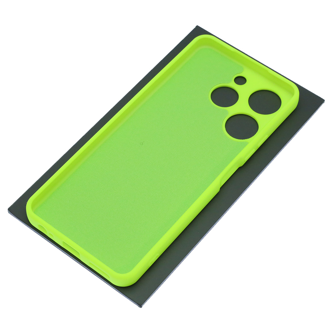 Чехол накладка NANO для TECNO Spark 10 Pro, защита камеры, силикон, бархат, цвет салатовый