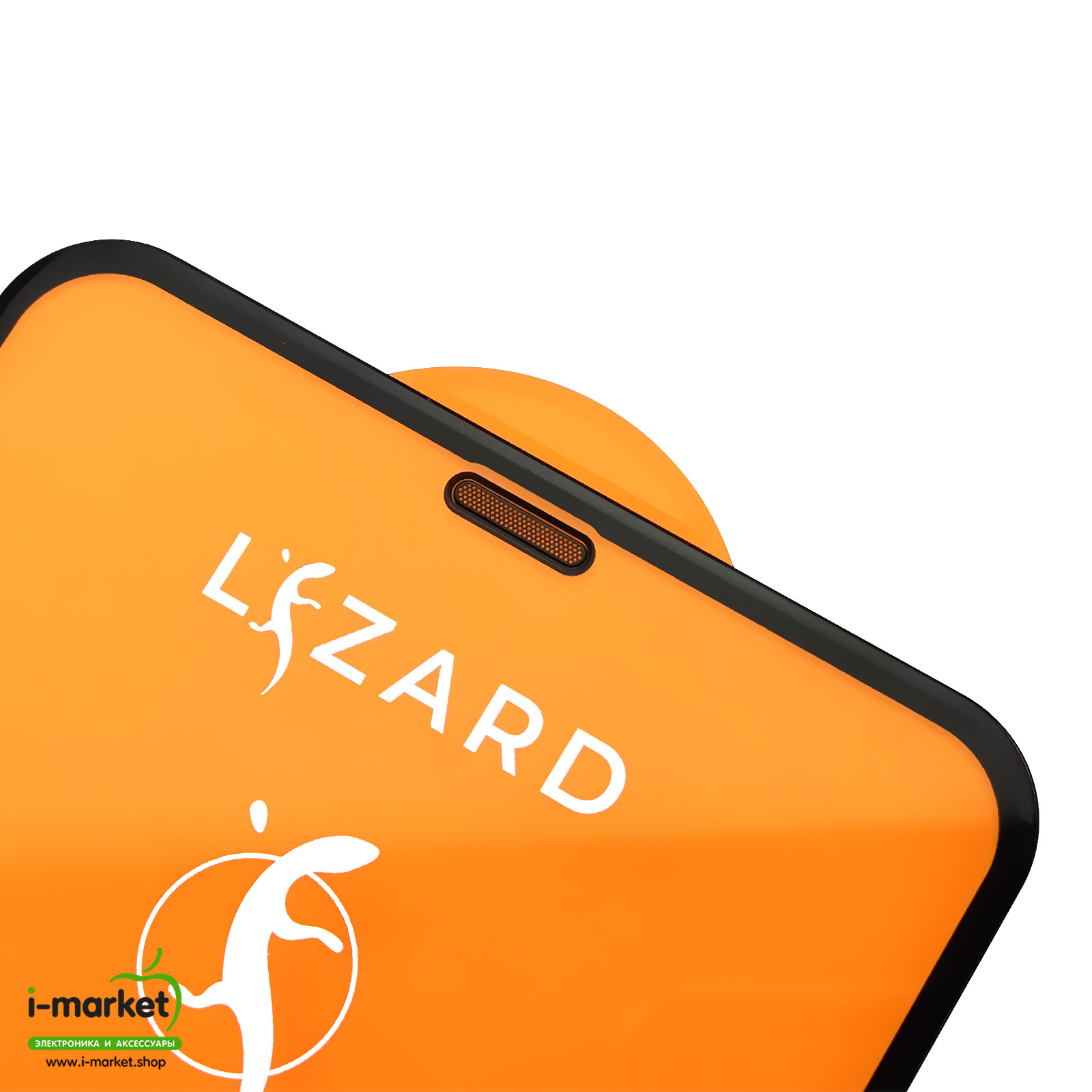Защитное стекло 9D Lizard для APPLE iPhone XS Max, iPhone 11 Pro Max, с сеточкой на динамике, цвет черный.