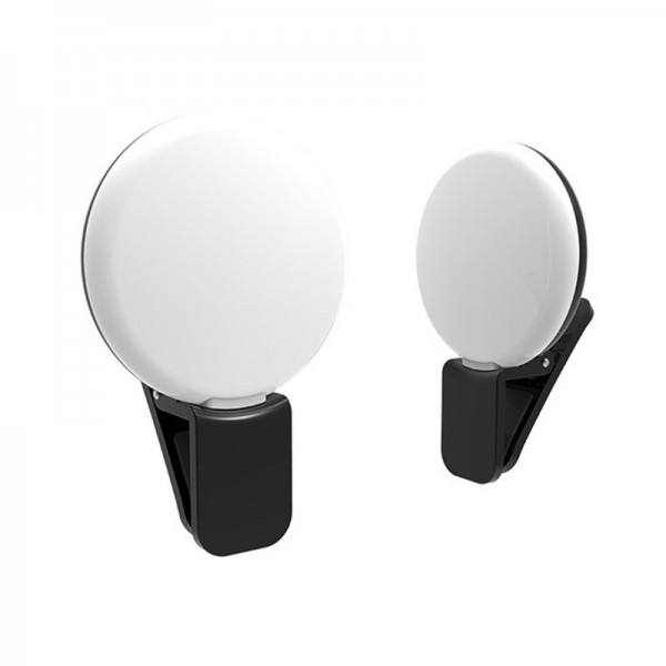 Led вспышка для селфи Mini Q, селфи кольцо цвет черный.