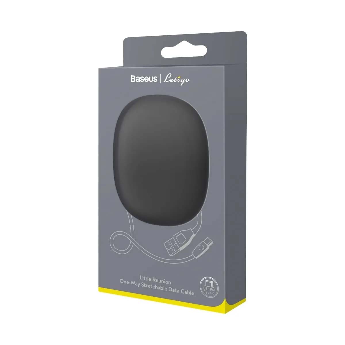Кабель рулетка Baseus Let`s go USB Type C, 2A, длина 1 метр, цвет желтый