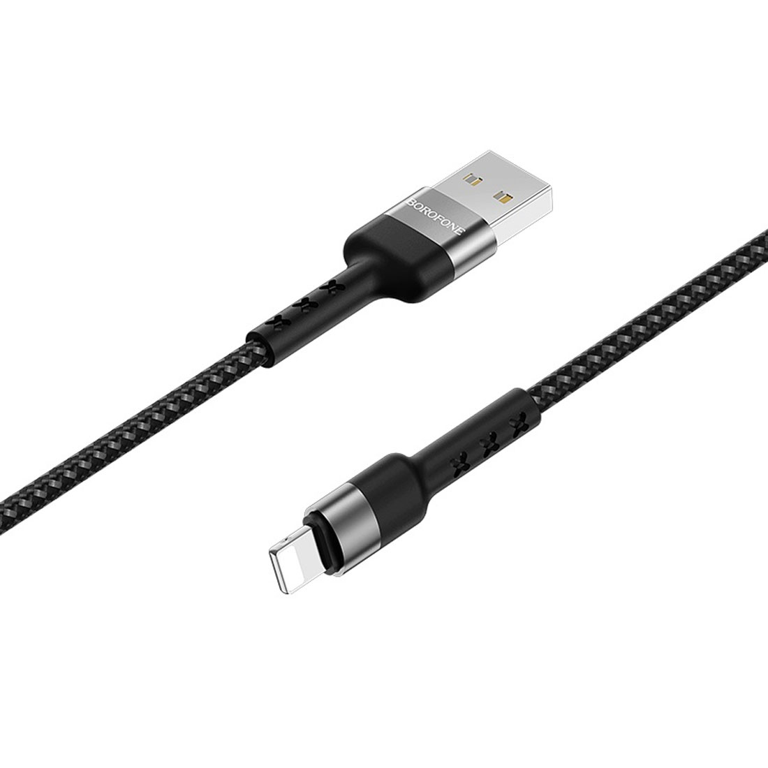 Кабель BOROFONE BX34 Advantage Lightning 8 pin, 2.4A, длина 1 метр, цвет черный