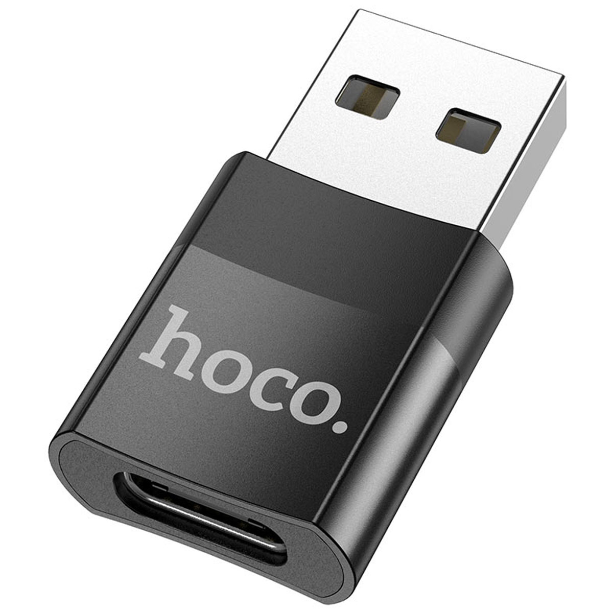 Адаптер, переходник OTG HOCO UA17 USB A (папа) на USB Type C (мама), 60W, цвет черный