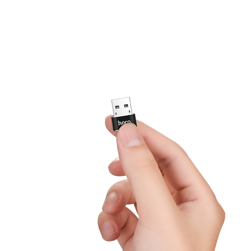 Адаптер, переходник, конвертер HOCO UA6 USB на USB Type C, цвет черный