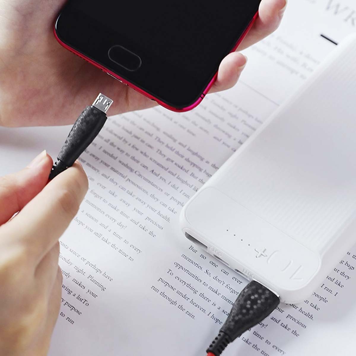 Кабель BOROFONE BX38 Cool charge Micro USB, длина 1 метр, цвет красный