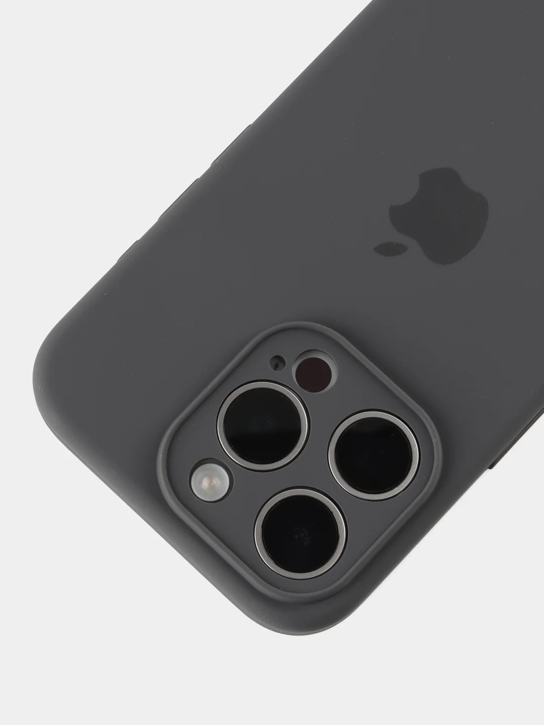 Чехол накладка Silicone Case для APPLE iPhone 11, L-ogo, силикон, бархат, цвет угольный