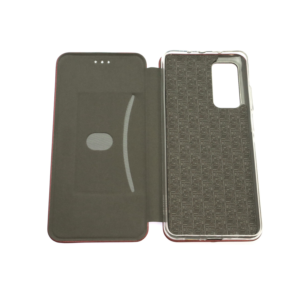 Чехол книжка STYLISH для XIAOMI Mi 10T, Mi 10T Pro, экокожа, визитница, цвет бордовый