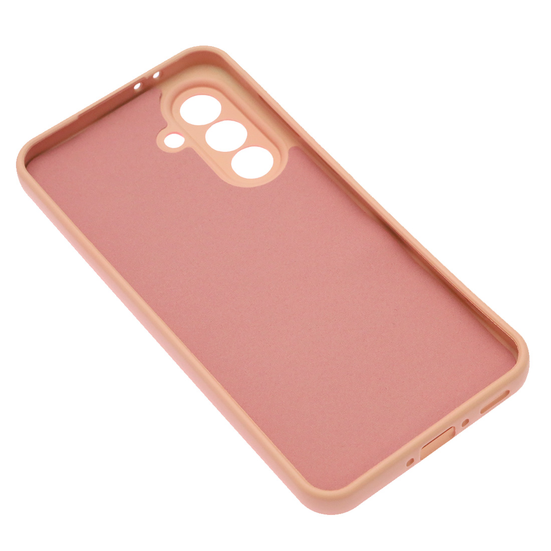 Чехол накладка Silicon Cover для SAMSUNG Galaxy A56, защита камеры, силикон, бархат, цвет розовый песок