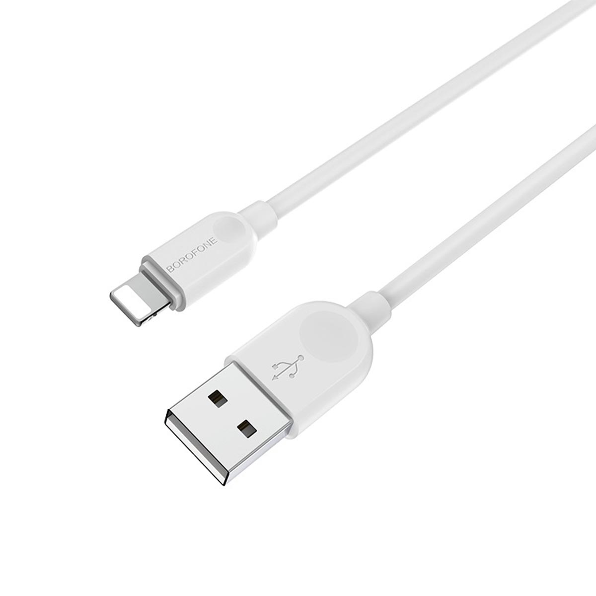Кабель BOROFONE BX14 LinkJet Lightning 8 pin, 2.4А, длина 2 метра, силикон, цвет белый