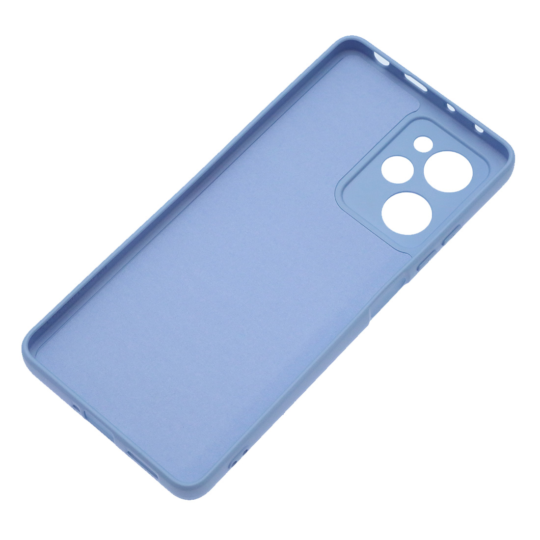 Чехол накладка NANO для XIAOMI POCO X5 Pro 5G, защита камеры, силикон, бархат, цвет васильковый