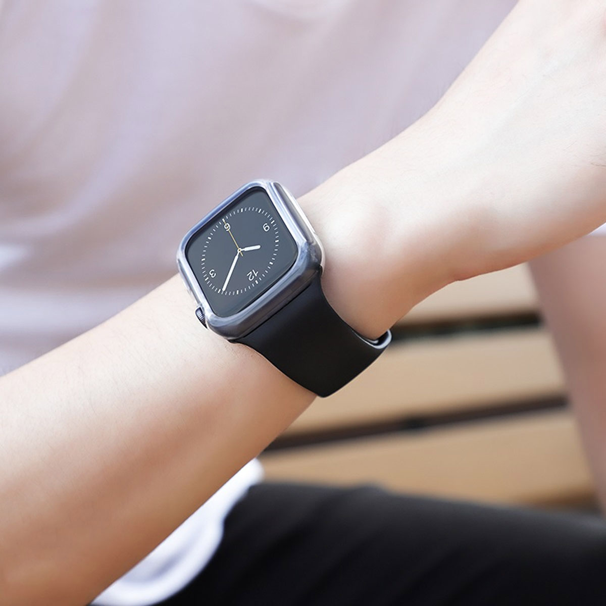 Ремешок HOCO WB09 Ice crystal для APPLE Watch 38 - 40 мм, силикон, цвет черный.
