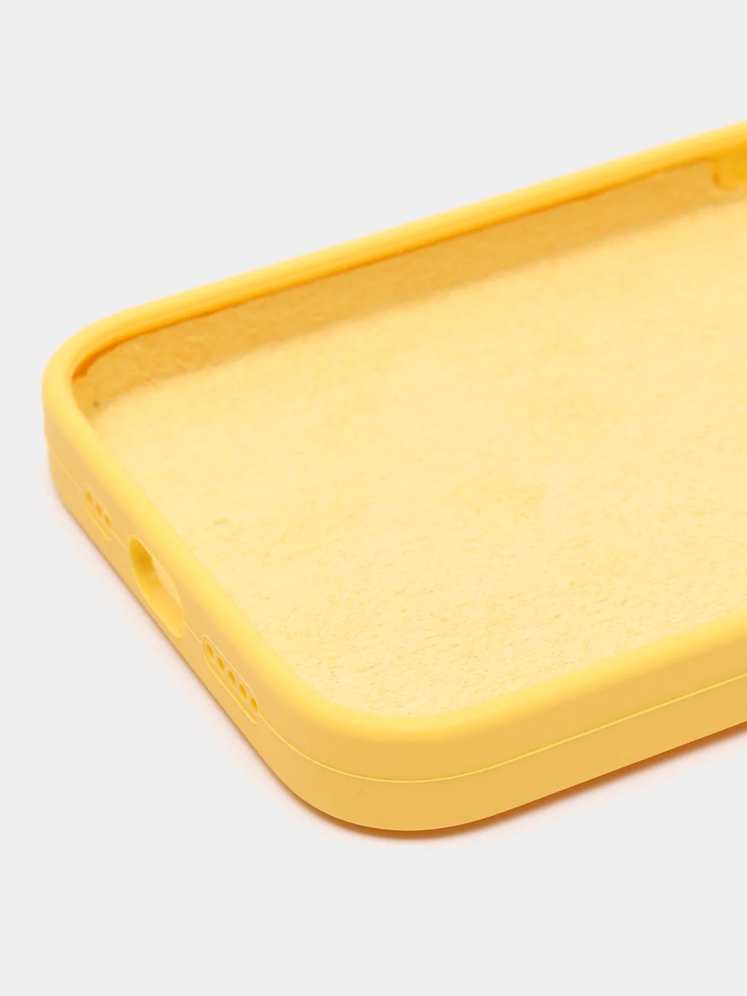 Чехол накладка Silicone Case для APPLE iPhone 13 Pro Max, с поддержкой MagSafe, защита камеры, силикон, бархат, цвет желтый