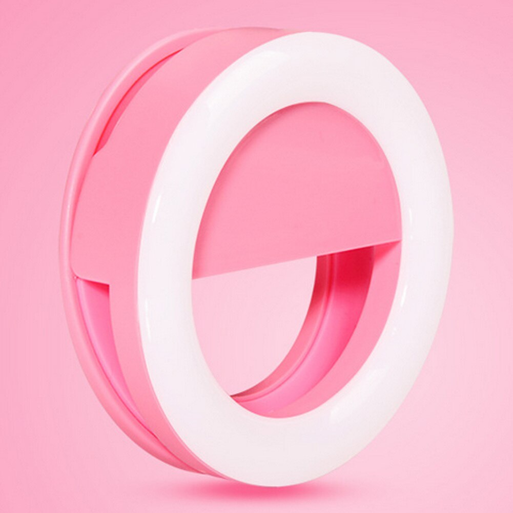 Led вспышка для селфи Selfie Ring Light RK-14 цвет розовый.