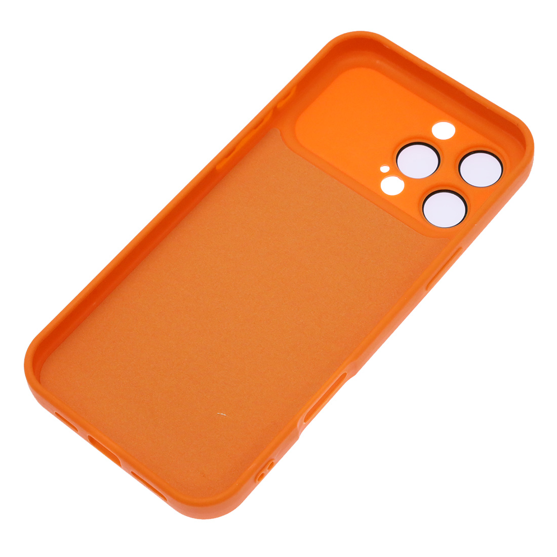 Чехол накладка для APPLE iPhone 16 Pro Max, Magsafe, защита камеры, пластик, силикон, бархат, цвет оранжевый