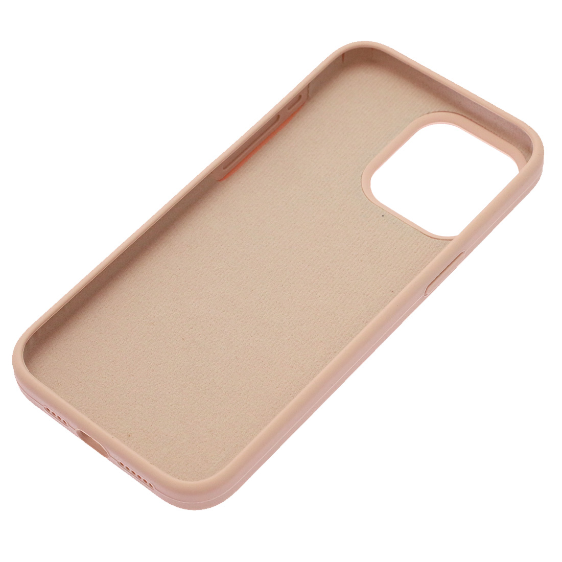 Чехол накладка Silicone Case для APPLE iPhone 15 Pro Max, бархатная подложка, цвет розовый песок