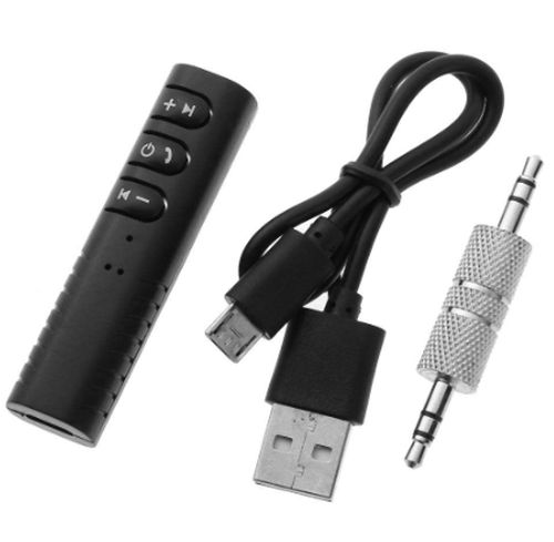 Беспроводной музыкальный приемник, AUX Bluetooth ресивер B09, цвет черный.