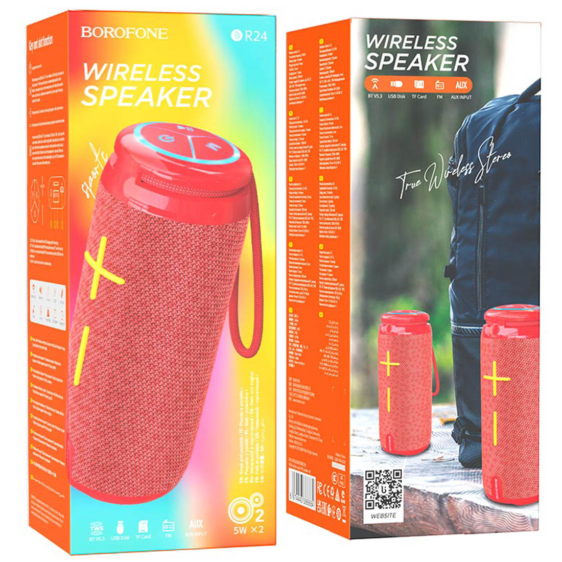 Портативная колонка BOROFONE BR24 Fashinon, цвет красный