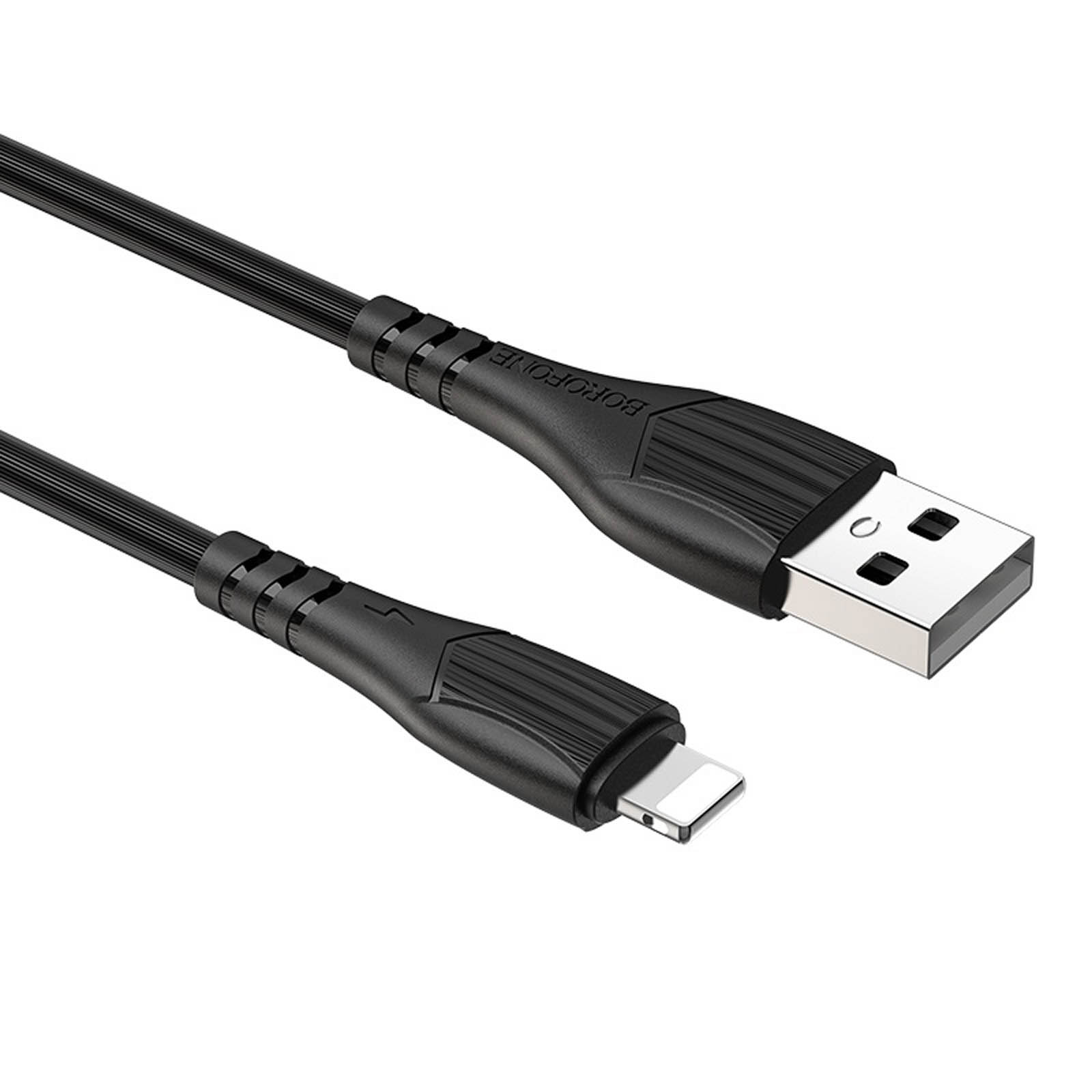 Кабель BOROFONE BX37 Wieldy Lightning 8 pin, 2.4A, длина 1 метр, цвет черный