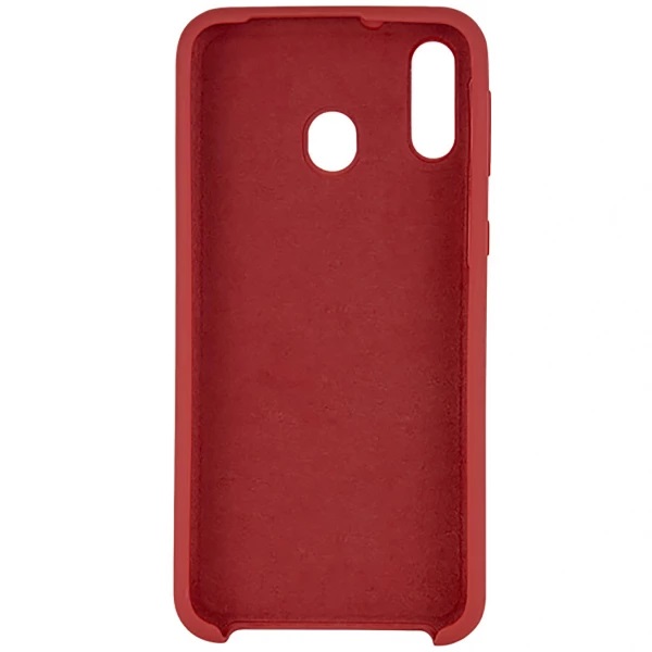 Чехол накладка Silicon Cover для SAMSUNG Galaxy A30 (SM-A305), силикон, бархат, цвет бордовый.