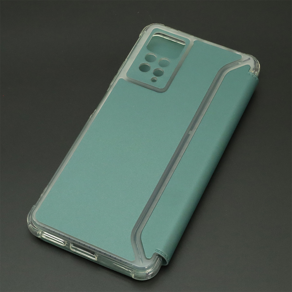 Чехол книжка для XIAOMI Redmi Note 11 Pro, Redmi Note 11 Pro 5G, экокожа, визитница, цвет темно зеленый