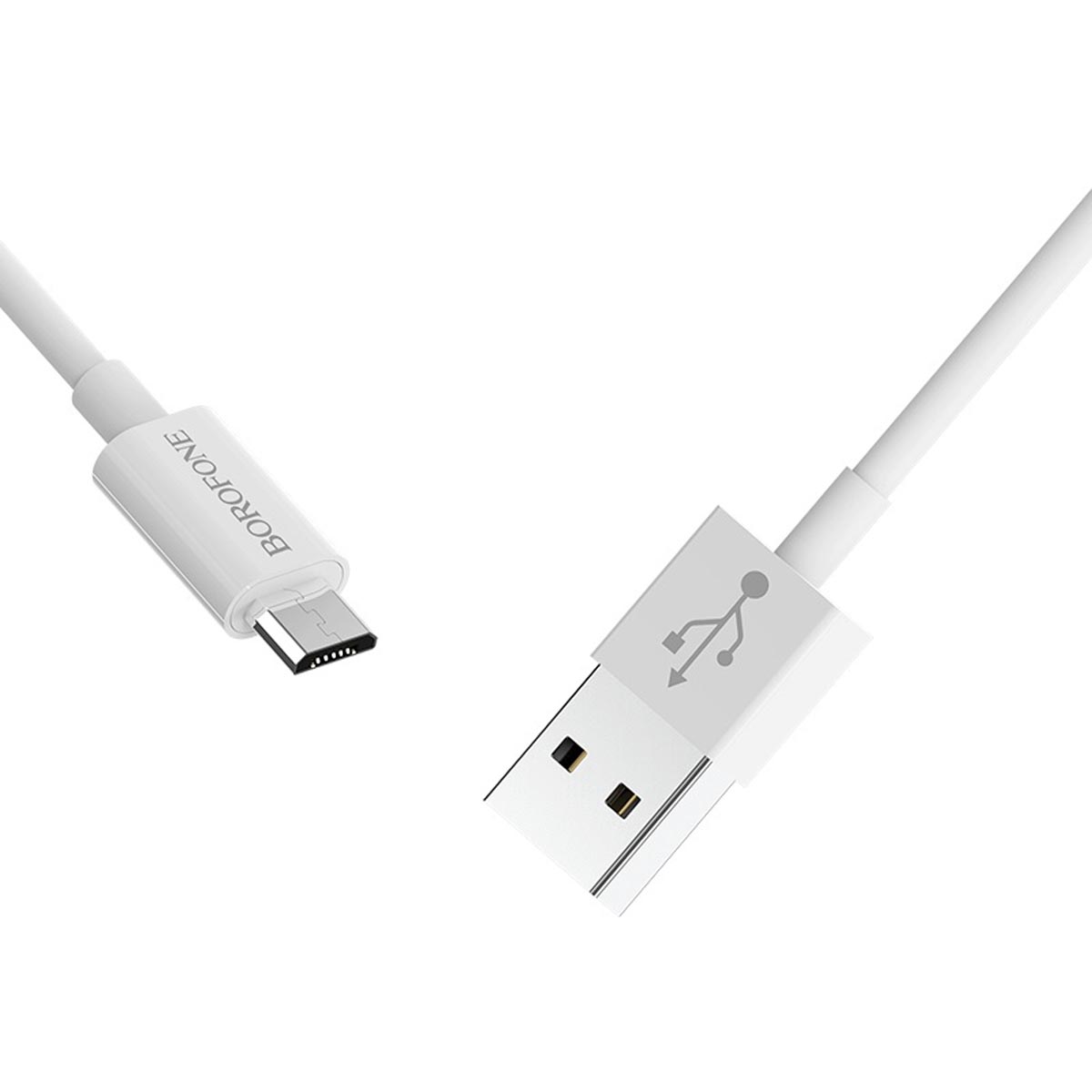 Кабель BOROFONE BX22 Bloom Micro USB, 2.4А, длина 1 метр, силикон, цвет белый