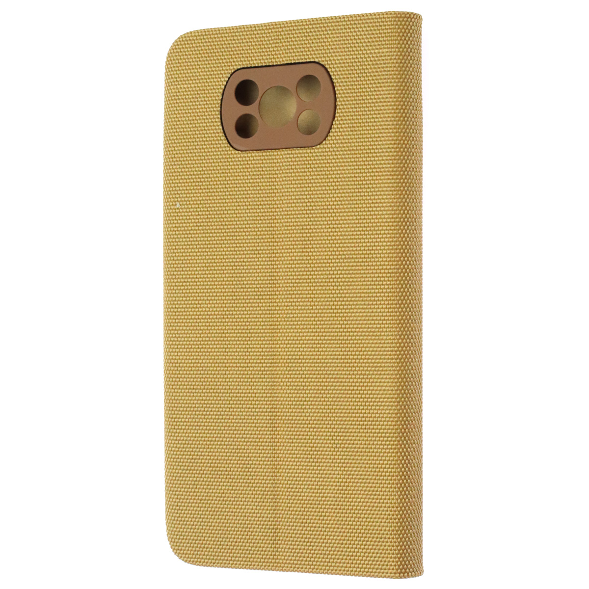 Чехол книжка MESH для XIAOMI POCO X3, POCO X3 Pro, текстиль, силикон, бархат, визитница, цвет золотистый