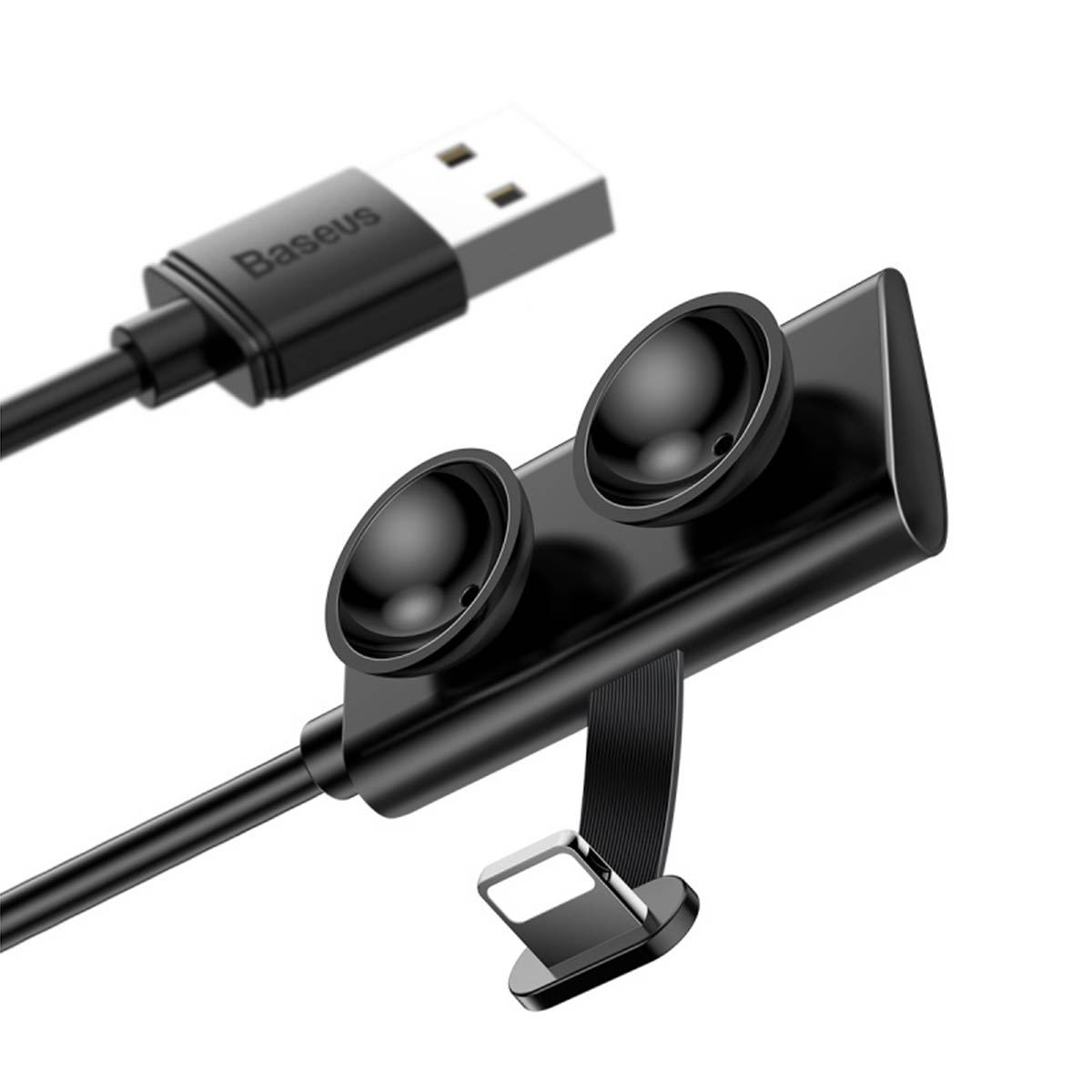 Кабель Lightning 8-pin Baseus Suction Cup Mobile Games, 1.5 A, длина 200 см, цвет черный