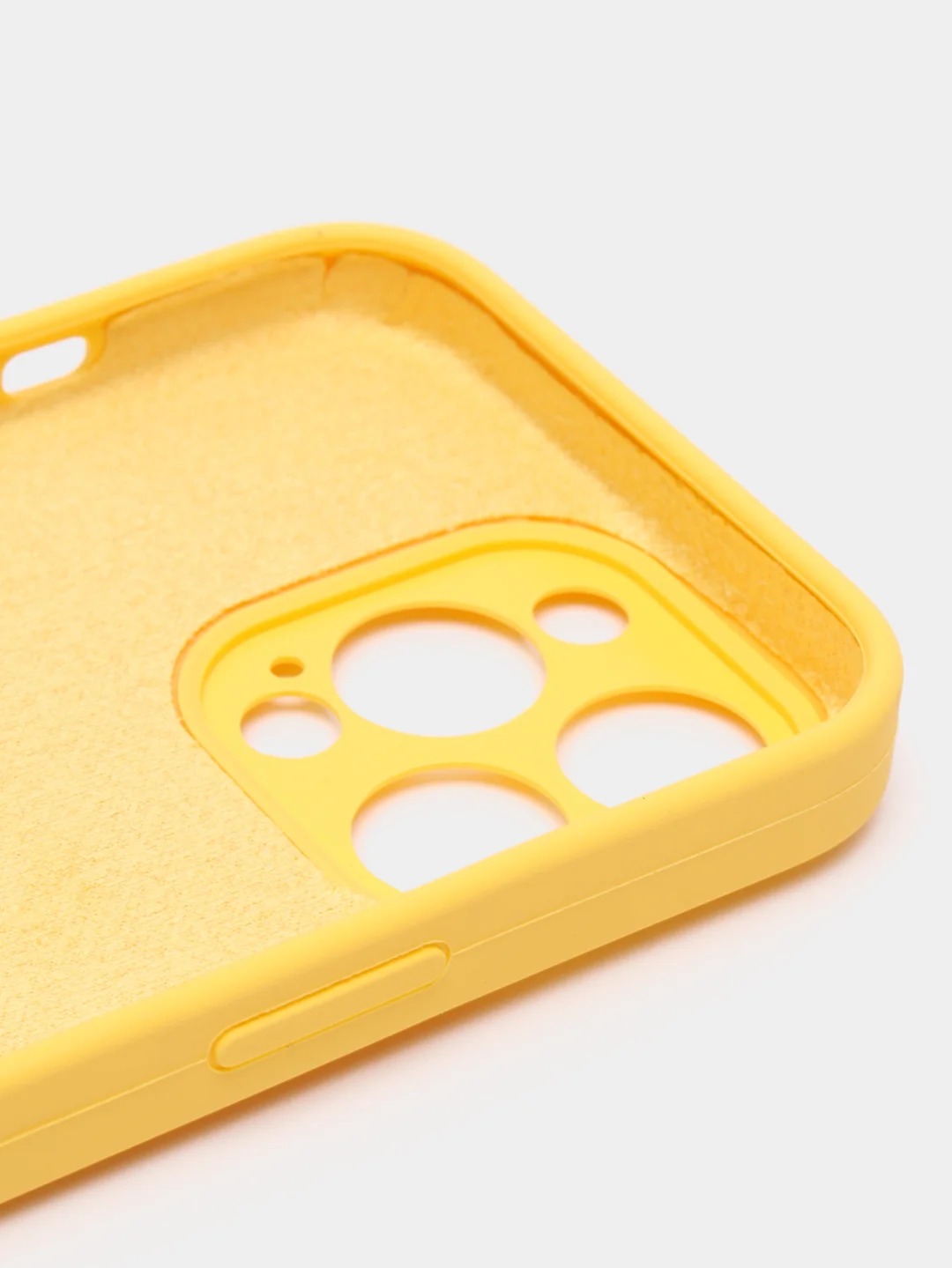 Чехол накладка Silicone Case для APPLE iPhone 13 Pro Max, с поддержкой MagSafe, защита камеры, силикон, бархат, цвет желтый
