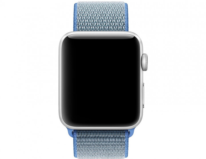 Ремешок для часов Apple Watch (42-44 мм), нейлон, цвет сине-серый