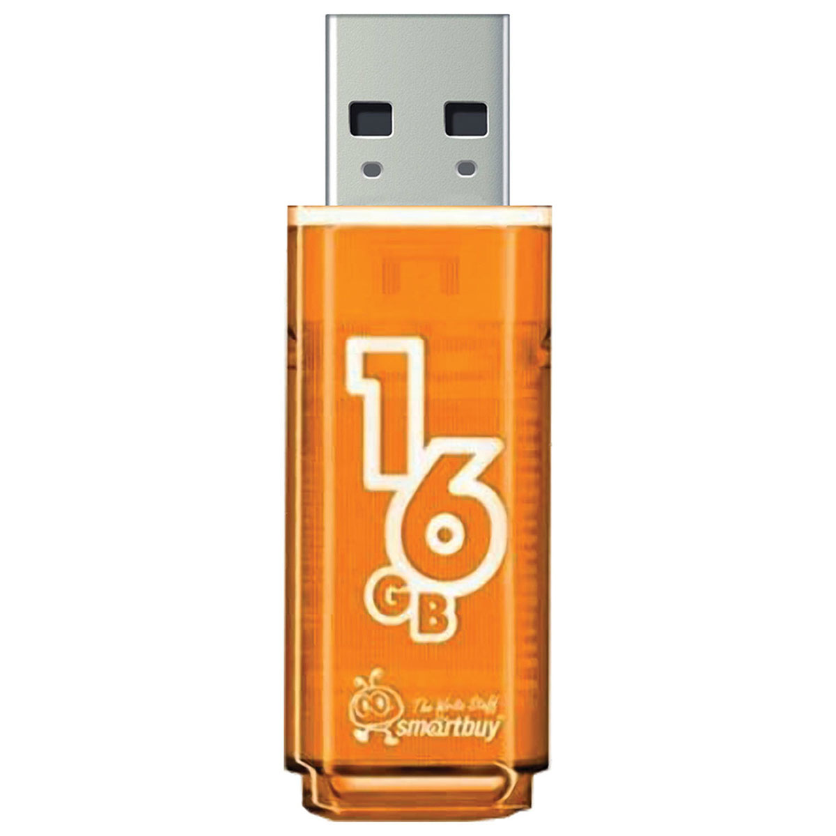 Флешка USB 16GB Smart Buy Glossy, цвет оранжевый