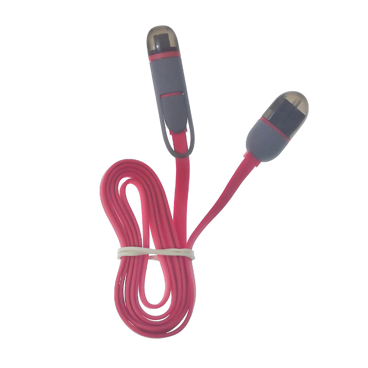 Кабель NGY-915 Micro USB, переходник на Lightning 8 pin, длина 1 метр, цвет красный