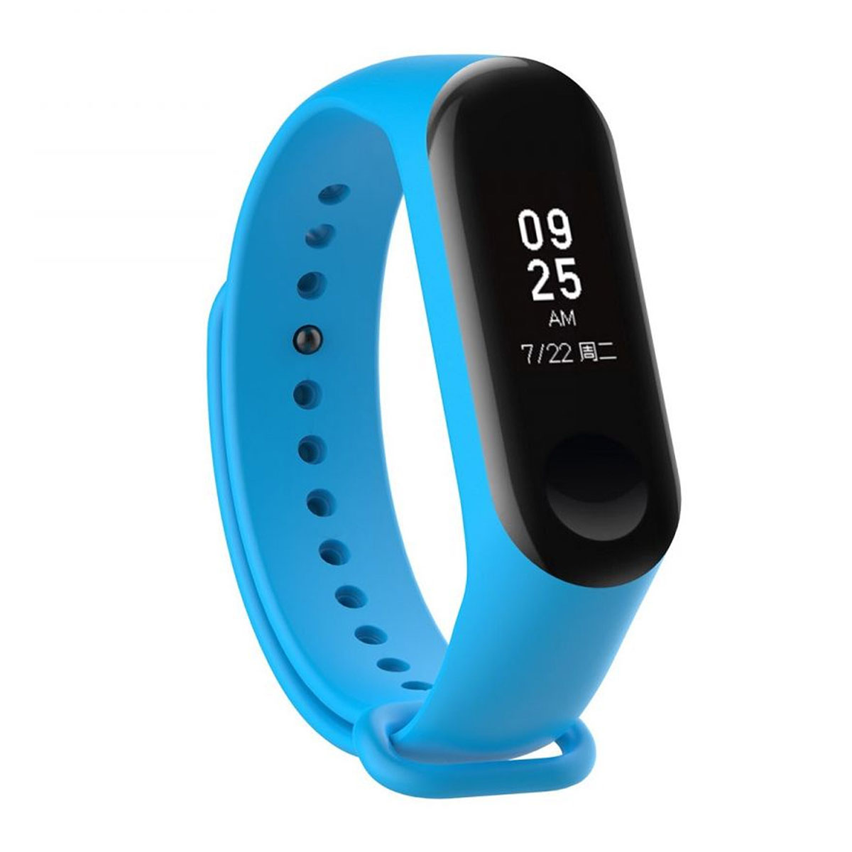 Ремешок на запястье, браслет для XIAOMI Mi Band 3, 4, силикон, цвет голубой