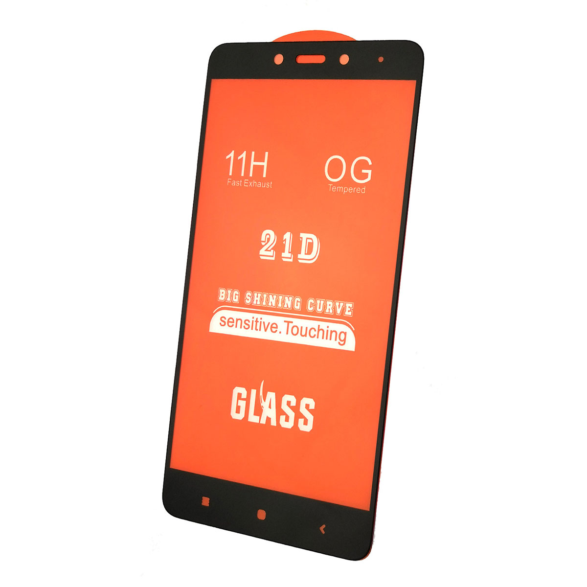 Защитное стекло 21D 11H для XIAOMI Redmi Note 4, цвет окантовки черный