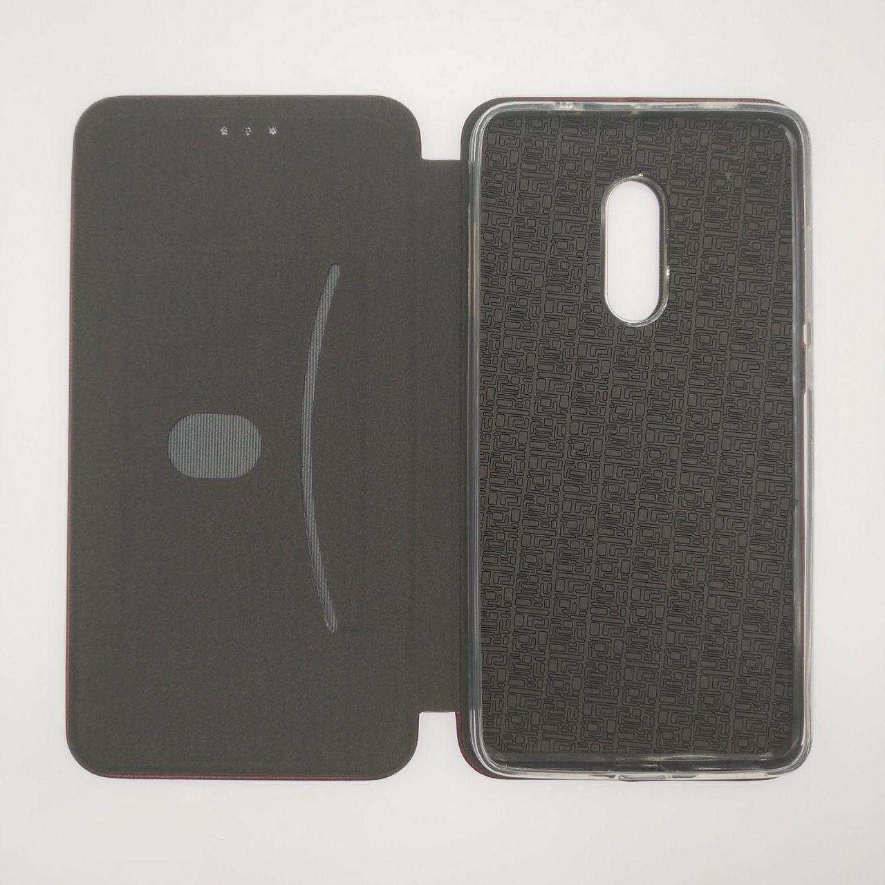 Чехол книжка для XIAOMI REDMI NOTE 4X, силикон, экокожа, визитница, цвет золотистый.