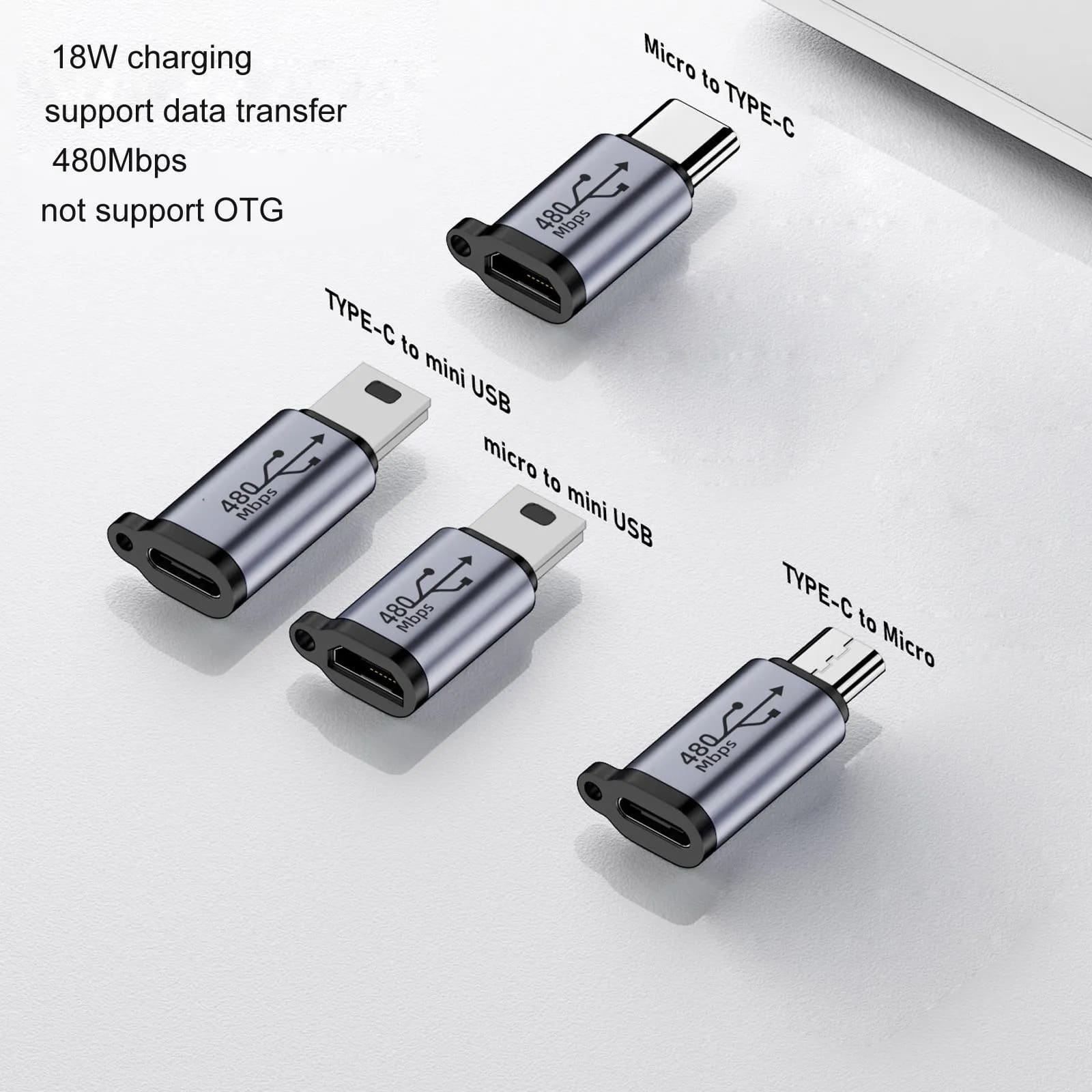 Адаптер MMB, переходник с micro USB на Mini USB 5-pin, цвет черный