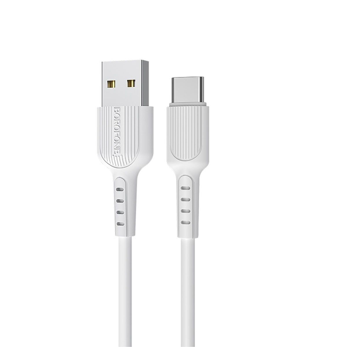 Кабель BOROFONE BX16 Easy USB Type C, длина 1 метр, 3A, силикон, цвет белый