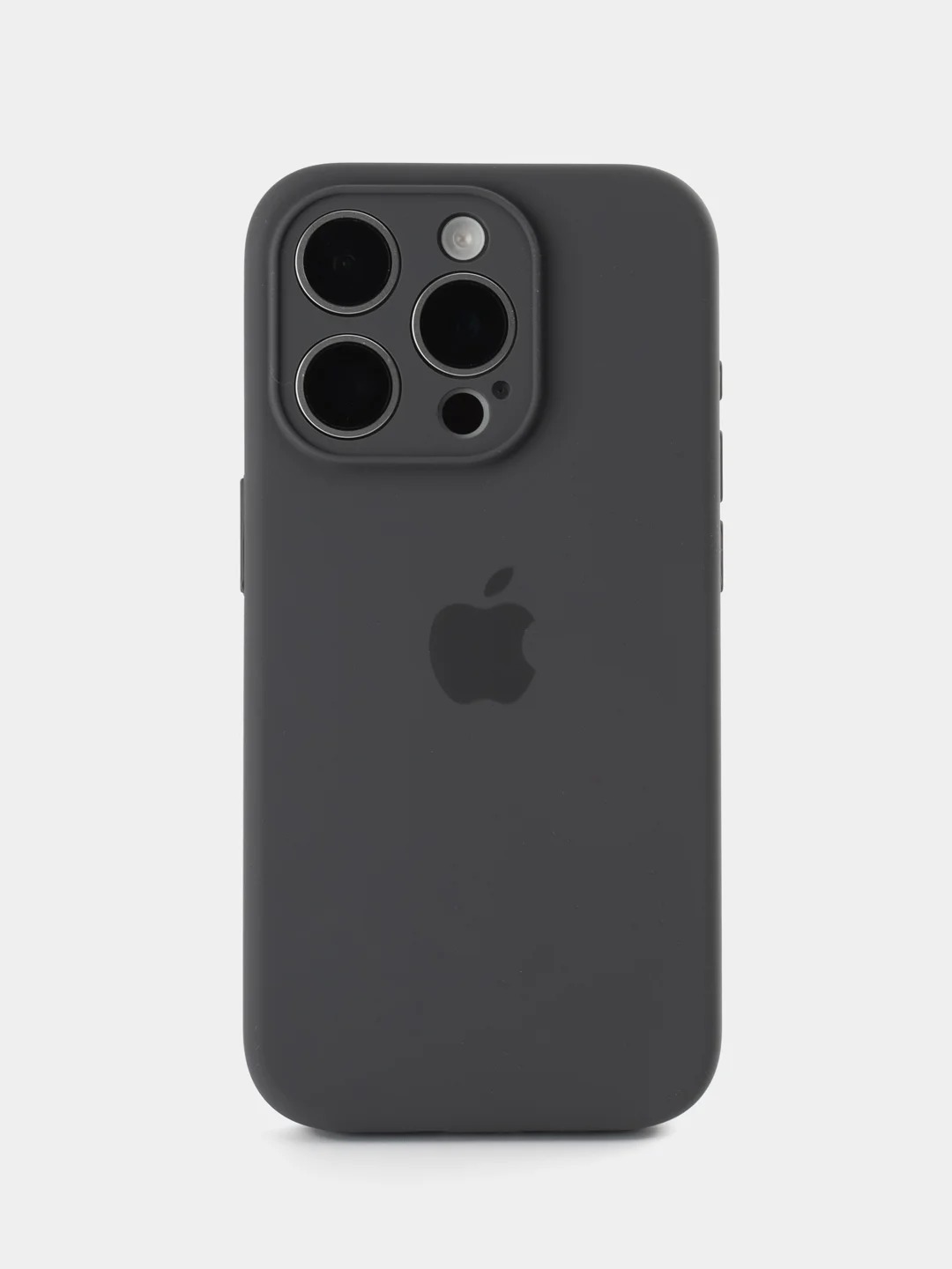 Чехол накладка Silicone Case для APPLE iPhone 11, L-ogo, силикон, бархат, цвет угольный