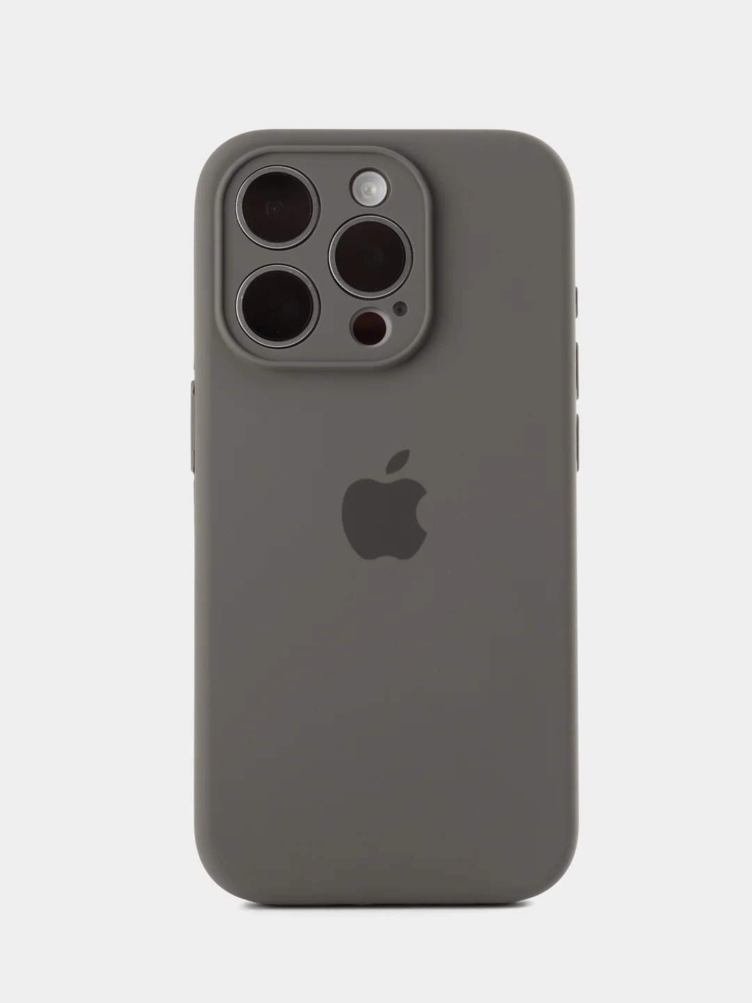 Чехол накладка Silicone Case для APPLE iPhone 11, L-ogo, силикон, бархат, цвет темно серый