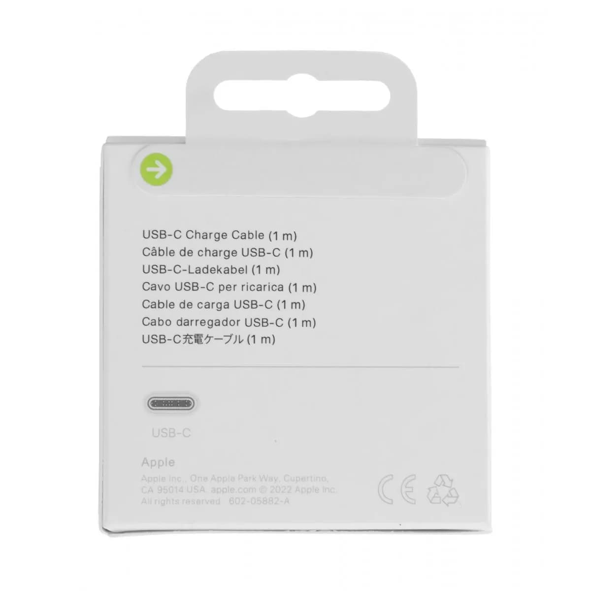 Кабель APPLE A2795 (MW493ZM/A) USB Type-C на Type-C, 60W, длина 1 метр MQKJ3, цвет белый