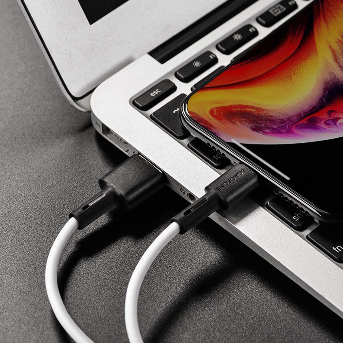 Кабель BOROFONE BX31 Soft Silicone Lightning 8 pin, длина 1 метр, цвет белый