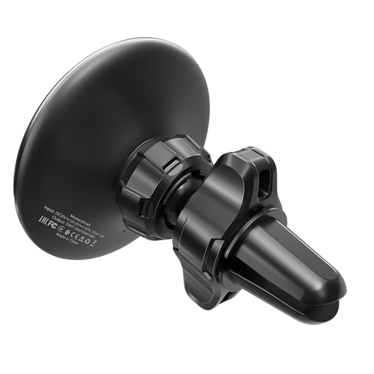 Автомобильный магнитный держатель BOROFONE BH45 Mobile с креплением под MagSafe для смартфона, 15W, беспроводная зарядка, цвет черный