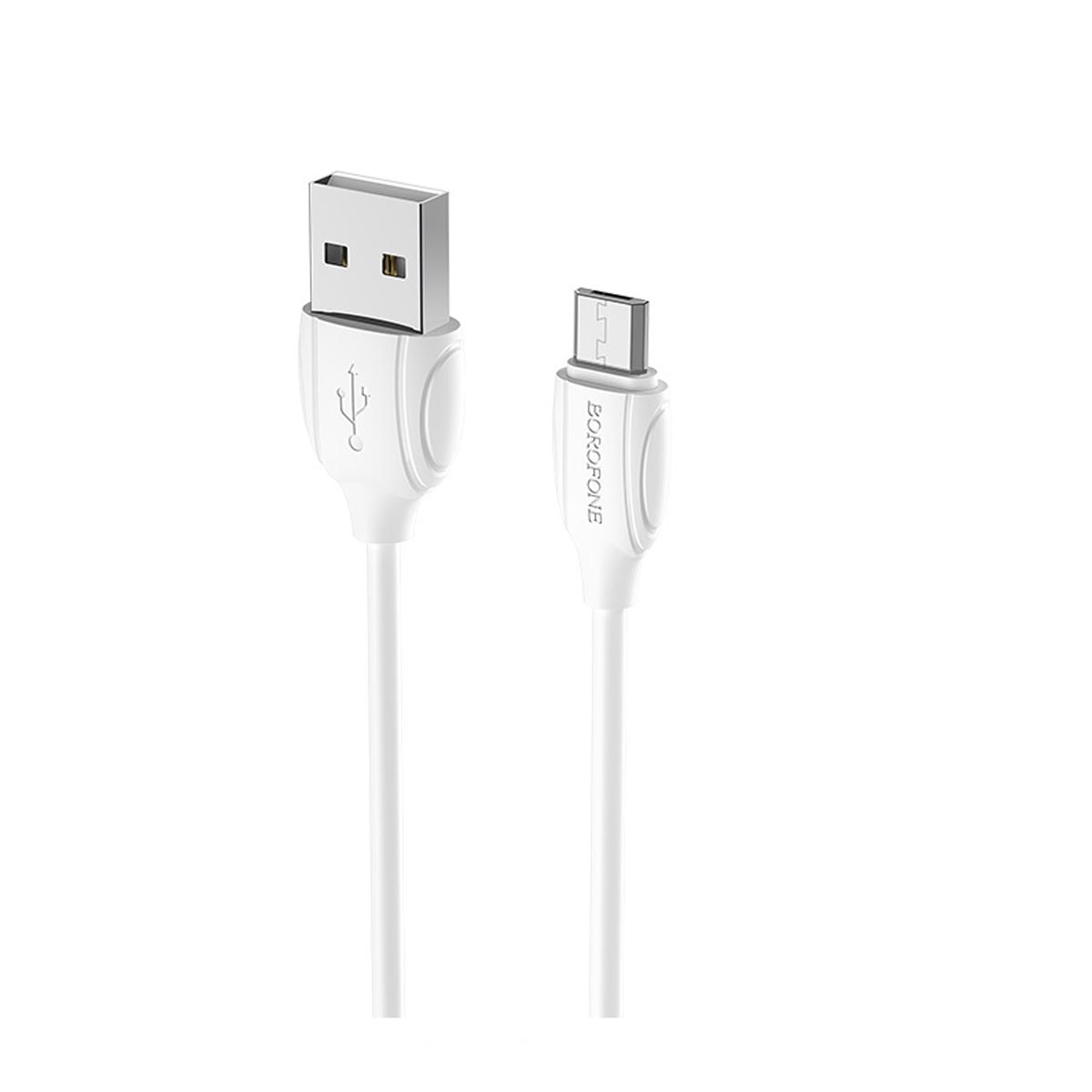 Кабель BOROFONE BX19 Benefit  Micro USB, 2.4A, длина 1 метр, силикон, цвет белый