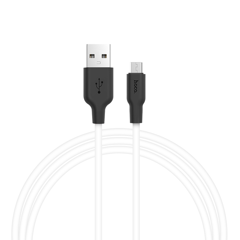 Кабель HOCO X21 Silicone Micro USB, 2A, длина 1 метр, цвет белый