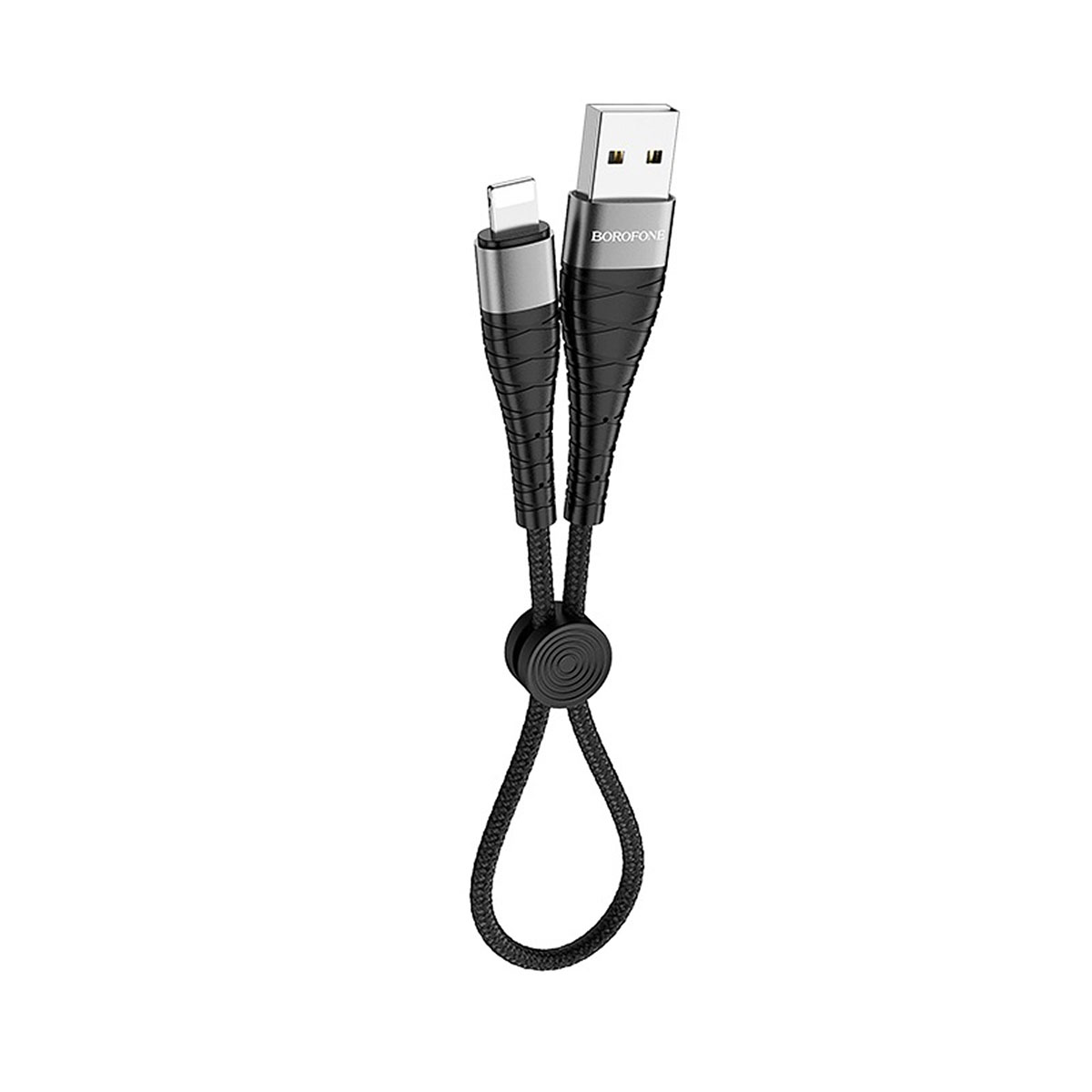 Кабель BOROFONE BX32 Munificent Lightning 8 pin, 2.4A, длина 0.25 метра, цвет черный
