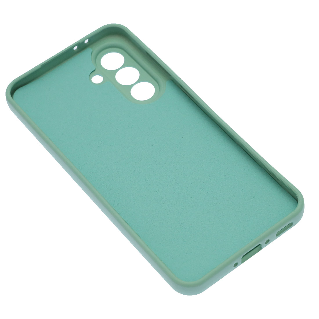 Чехол накладка Silicon Cover для SAMSUNG Galaxy A56, защита камеры, силикон, бархат, цвет бирюзовый