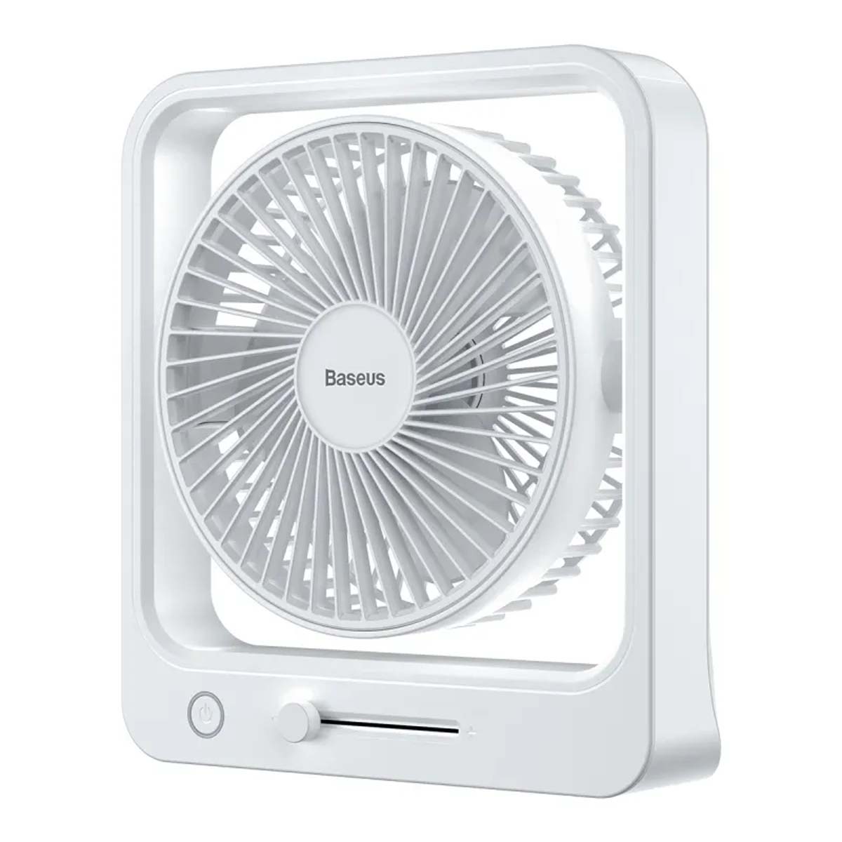 Вентилятор настольный BASEUS Cube SHAKING FAN, 5400 mAh, цвет белый (распродажа -60%)