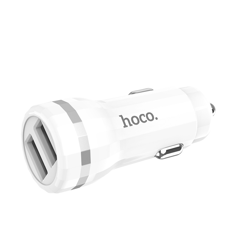 АЗУ (Автомобильное зарядное устройство) HOCO Z27 Staunch, 2 USB, цвет белый