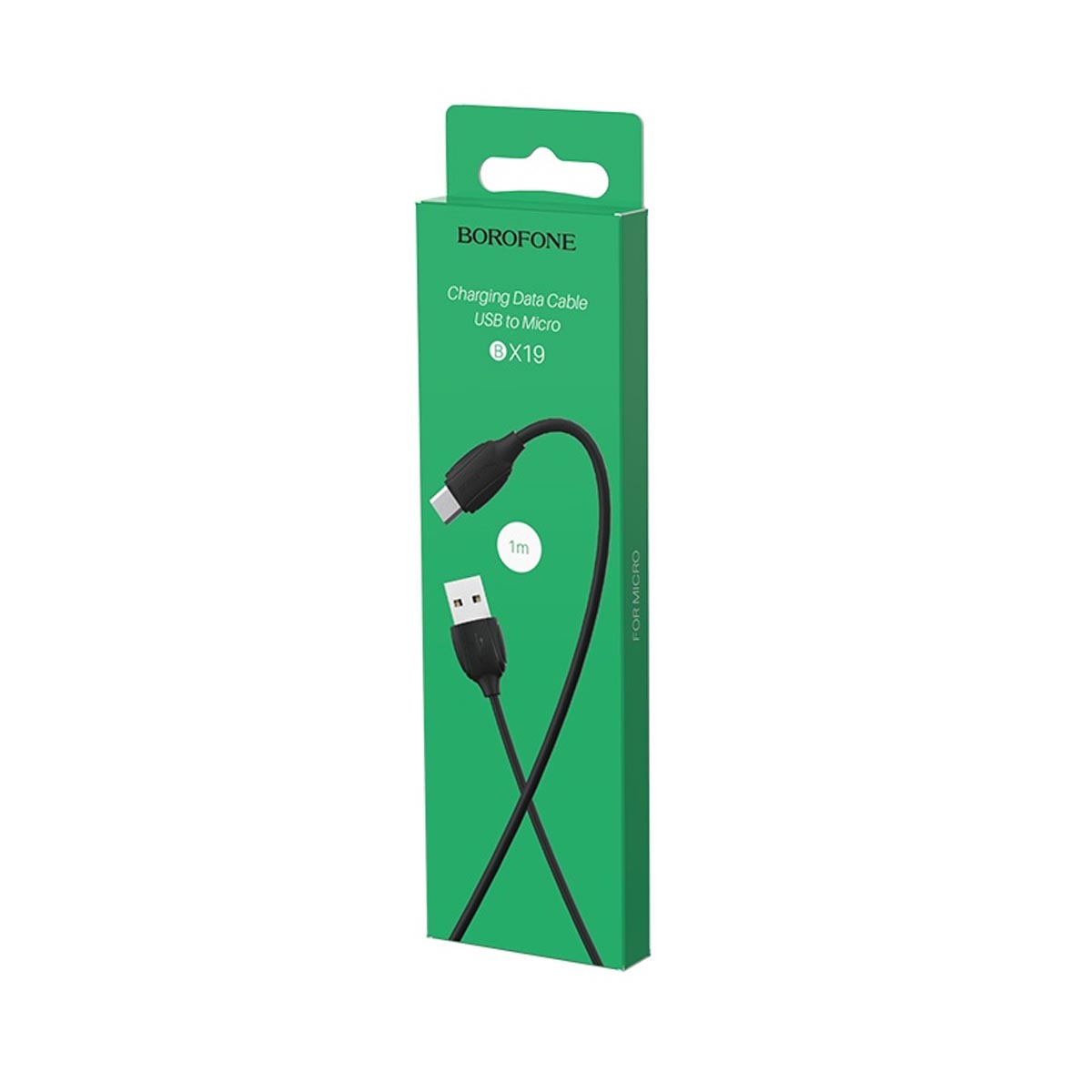 Кабель BOROFONE BX19 Benefit Micro USB, длина 1 метр, силикон, цвет черный