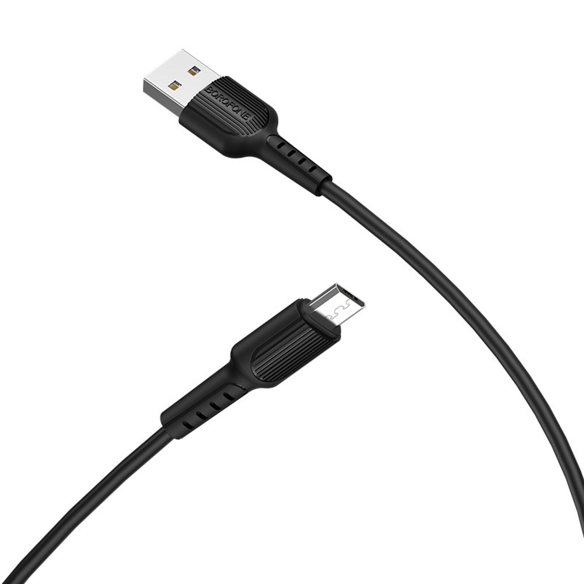 Кабель BOROFONE BX16 Easy Micro USB, 2A, длина 1 метр, силикон, цвет черный